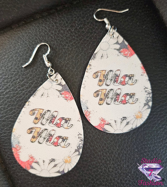 MaMa Leatherette Earrings