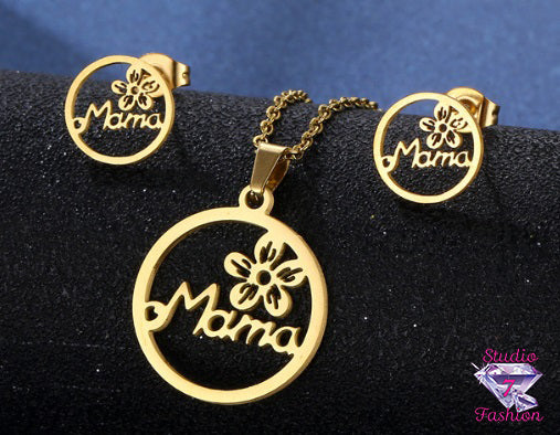 Flower Mama Necklace Earring Set