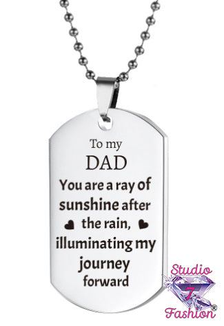 Ray of Sunshine Dad Necklace