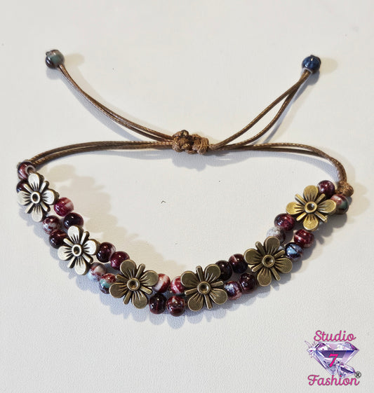 Floral Beaded Bracelet