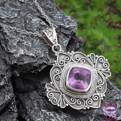 Amethyst Amulet Necklace