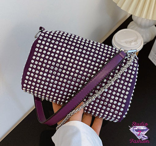 Studded Royal Purple Purse