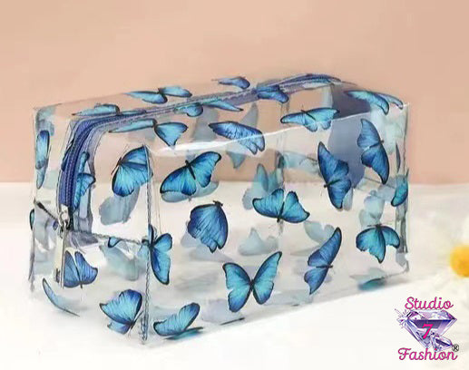 Blue Butterflies Cosmetic Bag