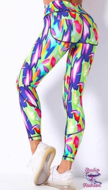 Abstract Splat Leggings XL