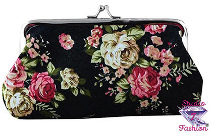 Blooming Roses Clutch Purse