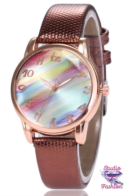 Multicolor Unisex Watch Brown