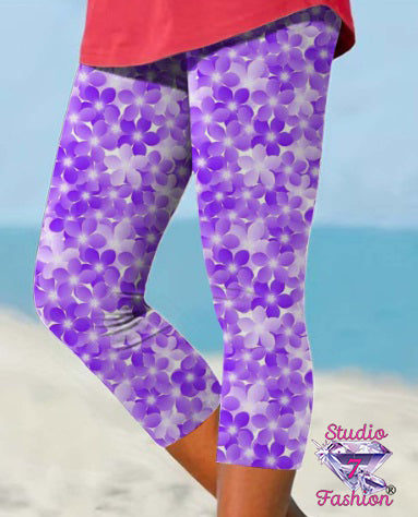 Purple Petals Leggings