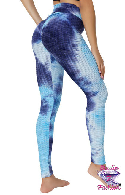 Blue Waves Tye Dye Leggings