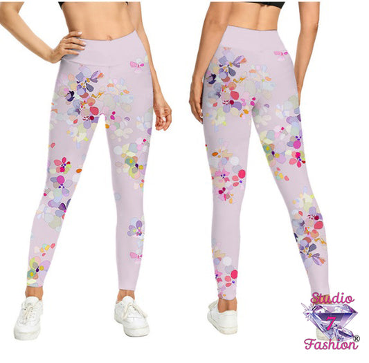 Pastel Floral Pop Leggings