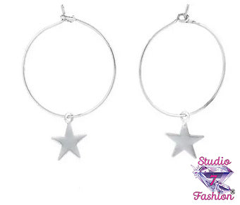 Shoot For The Stars Hoop Earrings