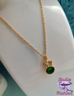 Emerald Bunny Necklace