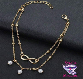 Infinity Pearl Ankle Bracelet