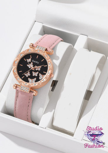 Sophisticated Butterfly Watch Pink