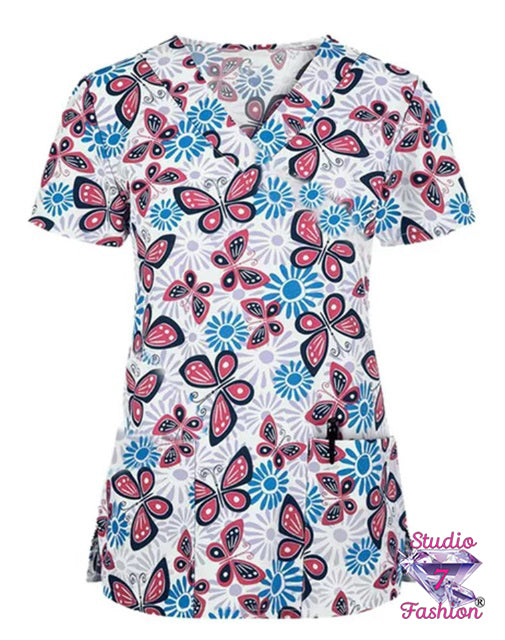 Spread My Wings and Fly Scrub Top