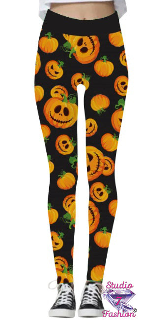 Spooky Smiles Jack O' Lantern Leggings