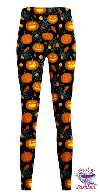 Happy Jack O' Lantern Leggings