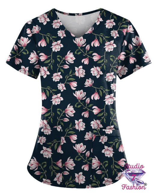 In Bloom Scrub Top