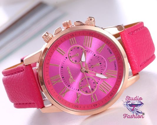 Exquisite Hot Pink Watch