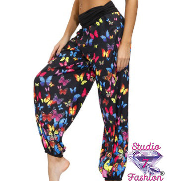 Multicolor Butterfly Lounge Pants (Large)