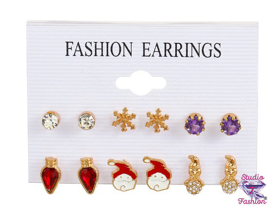 Jolly Santa Earring Set