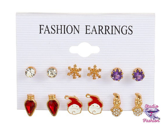 Jolly Santa Earring Set