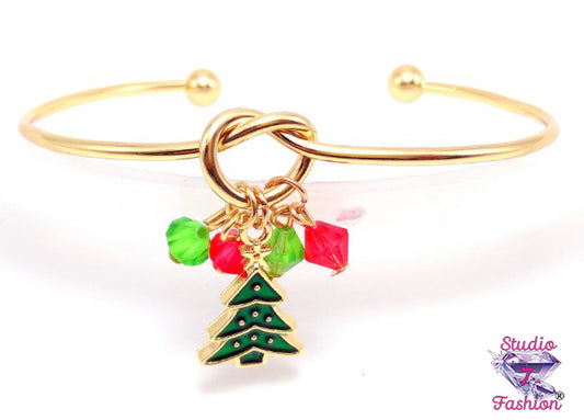 Holiday Tree Bangle Bracelet