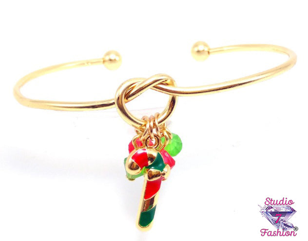 Candy Cane Bangle Bracelet