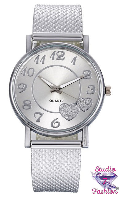 Love Hearts Silver Watch