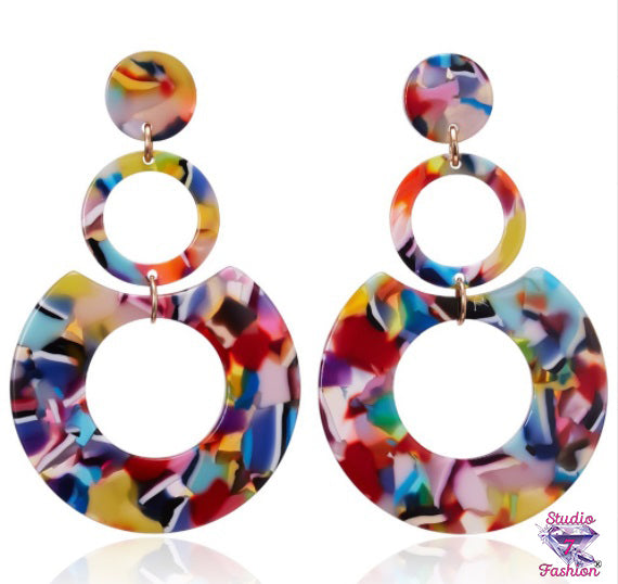 Multicolor Hoops Earrings