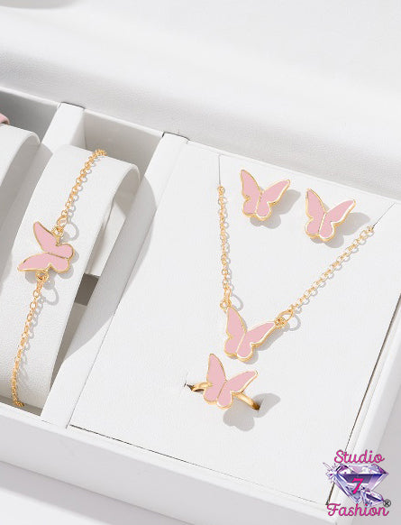 Sophisticated Butterfly Set Pink