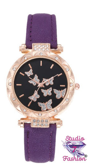 Sophisticated Butterfly Watch Purple