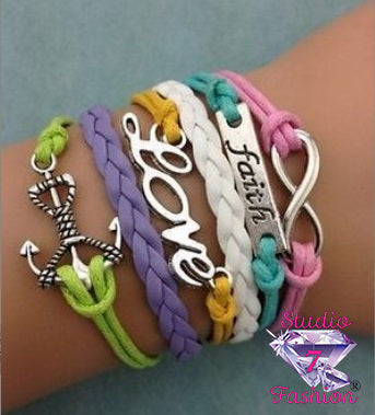 Infinity Faith Love Multicolor Bracelet