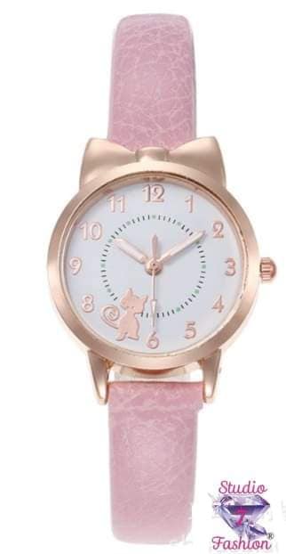 Pink Cat Ear Watch