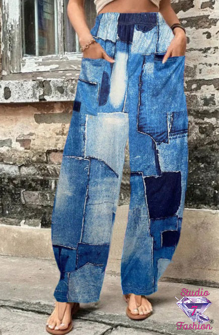 Vintage Patchwork Jean Loungepants