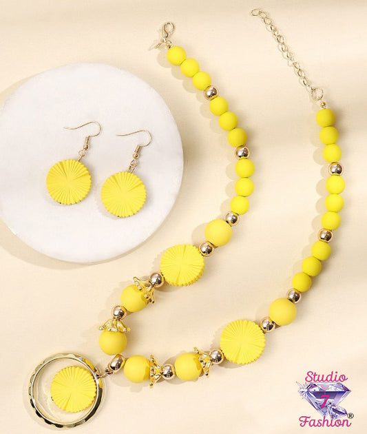 Sunshine All Day Necklace Earring Set