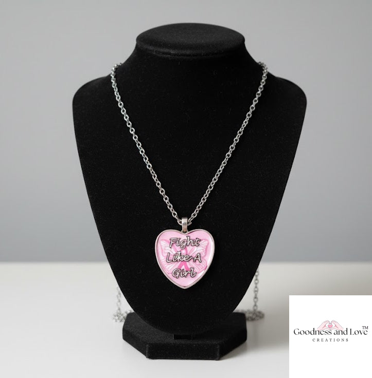 Fight Like A Girl Awareness Necklace