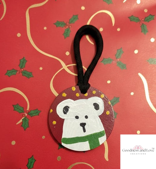 Polar Bear Hand painted Ornament
