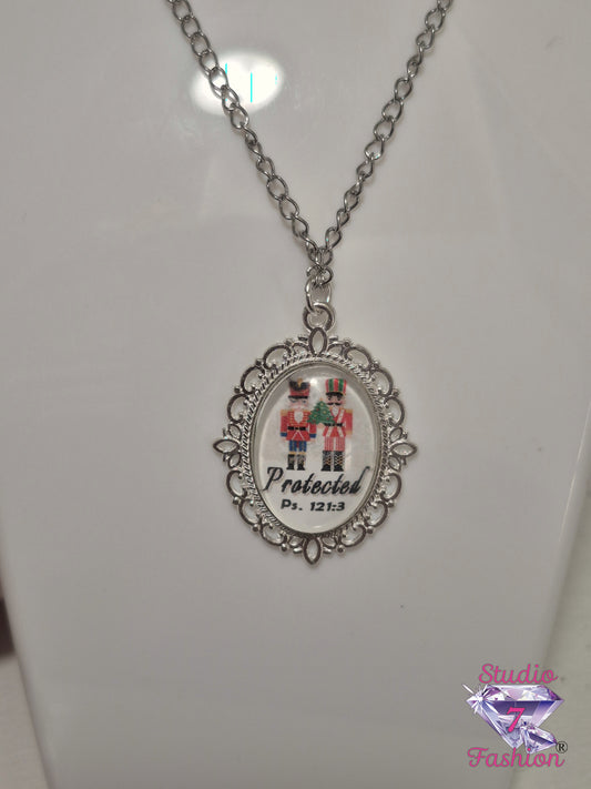 Protected Holiday Nutcracker Necklace