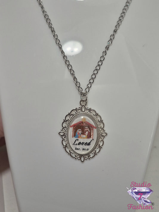 Loved Nativity Blessing Necklace