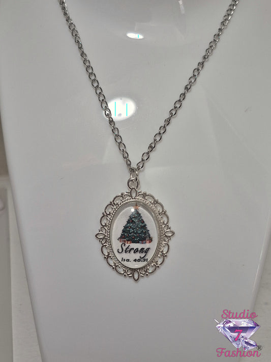 Strong Evergreen Faith Necklace