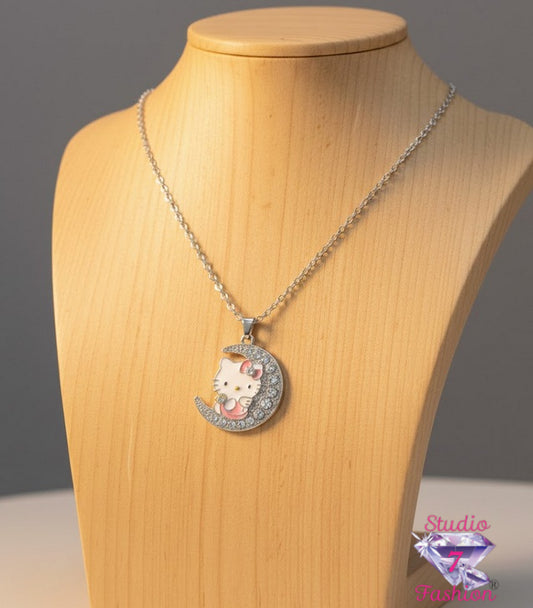 Over The Moon Hello Kitty Necklace