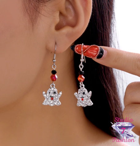 Boo-tiful Bling Ghost Earrings