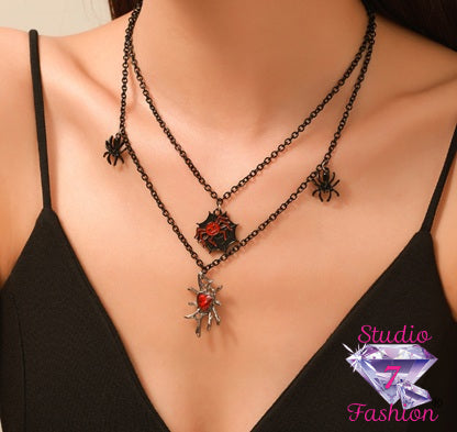 Widow's Web Layered Necklace