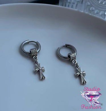 Rebel Cross Earrings