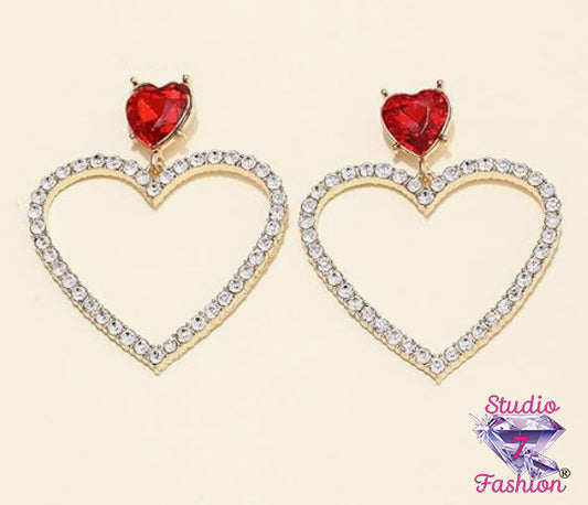 Love Sparkle Heart Earrings