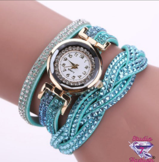 Multilayer Woven Watch Blue