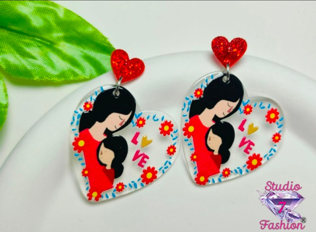 Mommy & Me Heart Earrings